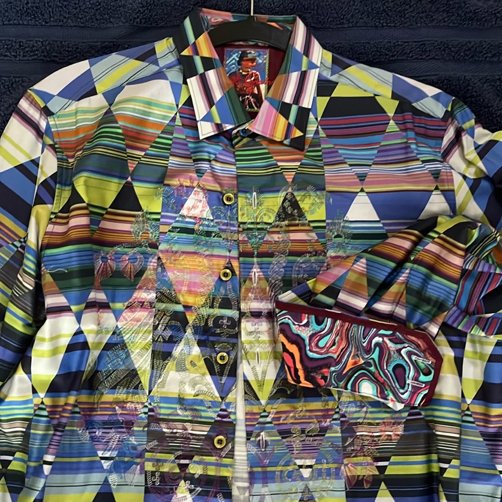 Embroidered Robert Graham dress shirt